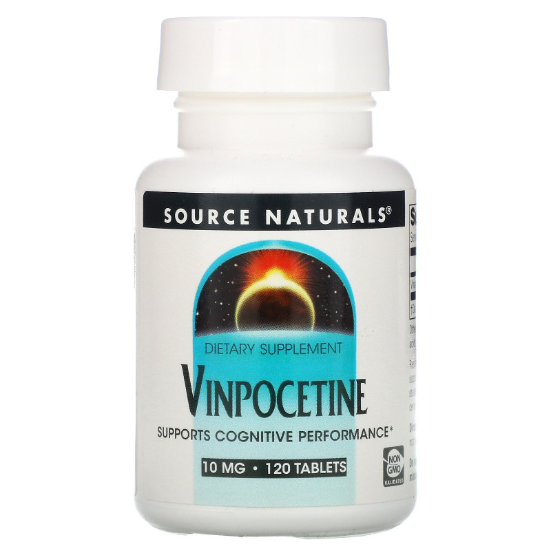 Source Naturals Винпоцетин (Vinpocetine) 10 мг 120 таблеток