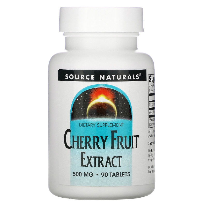 Source Naturals, Вишневый экстракт, 500 мг, 90 таблеток