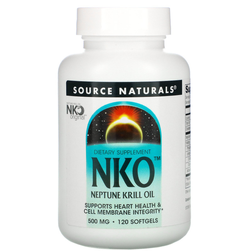 Source Naturals, NKO (Neptune Krill Oil), 500 мг, 120 капсул