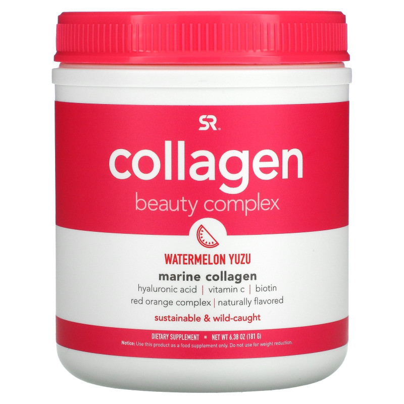 Sports Research, Collagen Beauty Complex, Marine Collagen, Watermelon Yuzu, 6.38 oz (181 g)