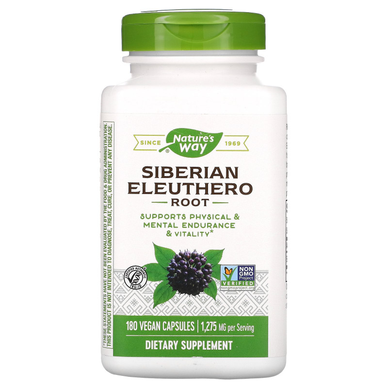 Nature's Way, Siberian Eleuthero, 425 mg, 180 Vegetarian Capsules