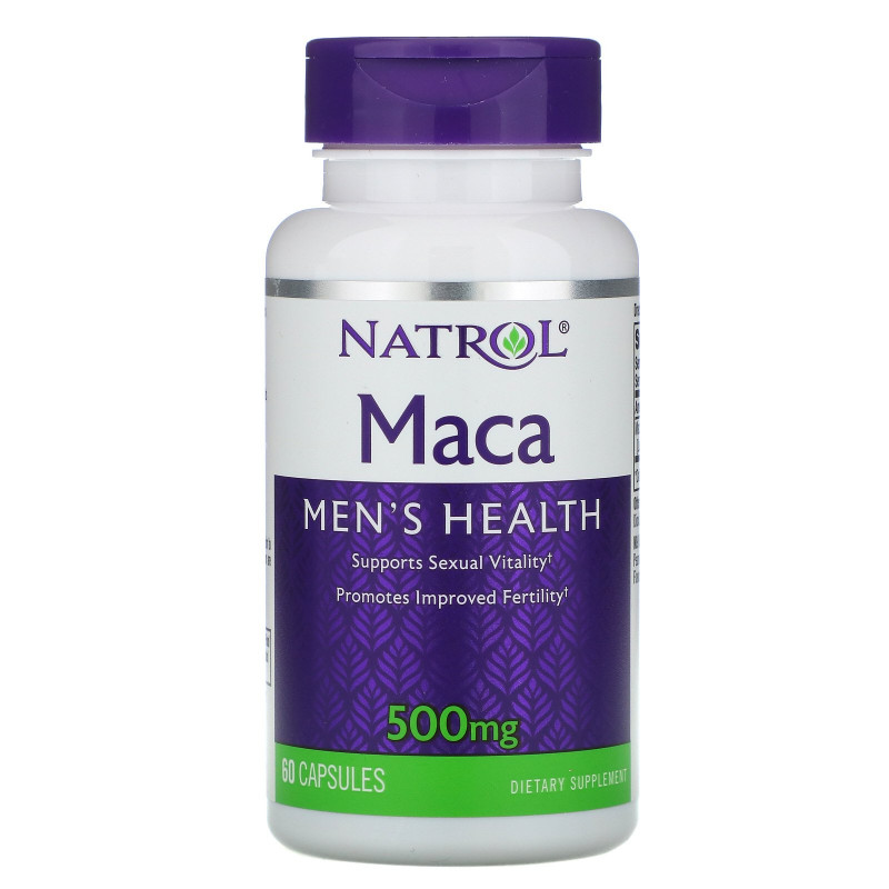 Natrol, Maкa, 500 мг, 60 капсул