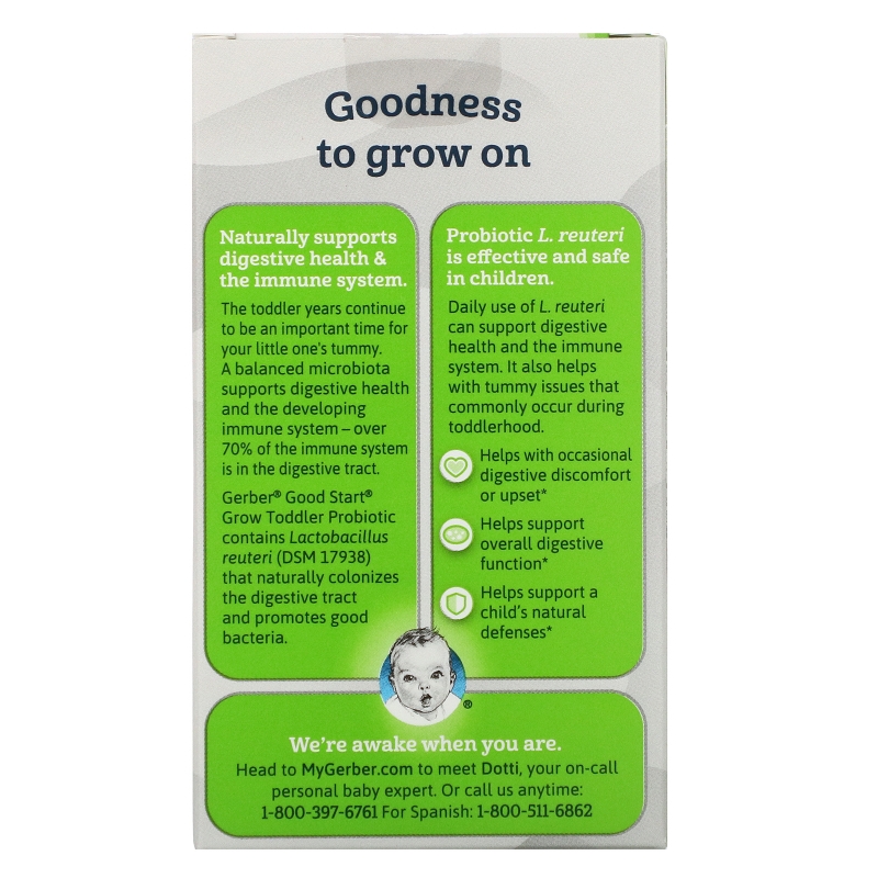 Gerber, Good Start, Grow,  Toddler Digestive & Immune Support Probiotic  Ages 1+, 30 Single Serve Packets