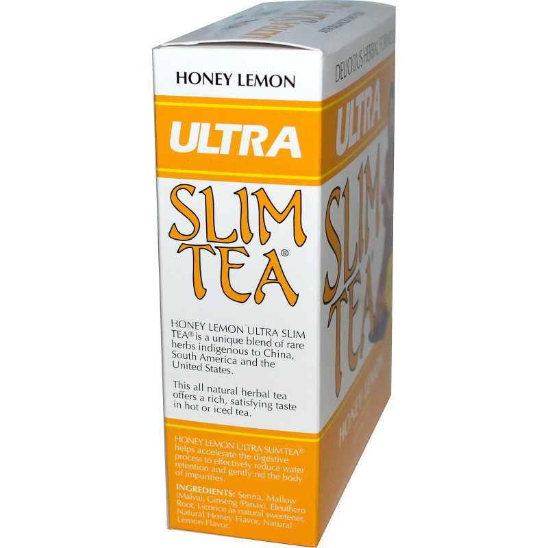 Hobe Labs, Чай для похудения Ultra Slim, мед с лимоном, 24 пакетика травяного чая, 1,69 унции (48 г)