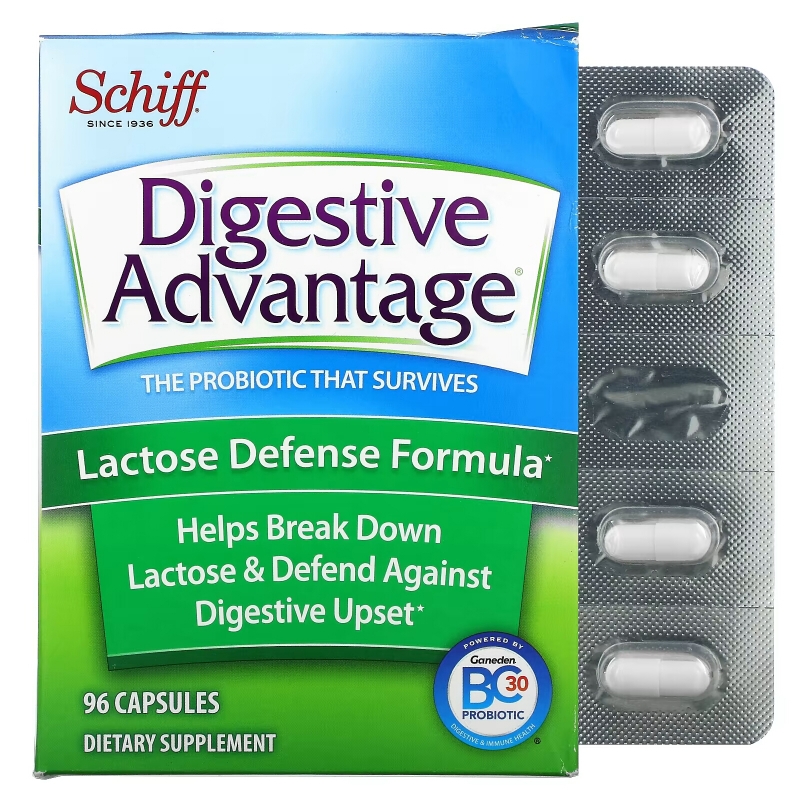 Schiff, Digestive Advantage, Lactose Defense Formula, 96 Capsules