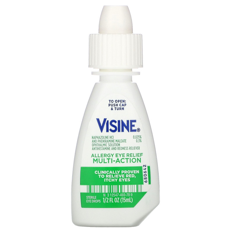 Visine, Allergy Eye Relief, Multi-Action Eye Drops, 1/2 fl oz (15 ml)