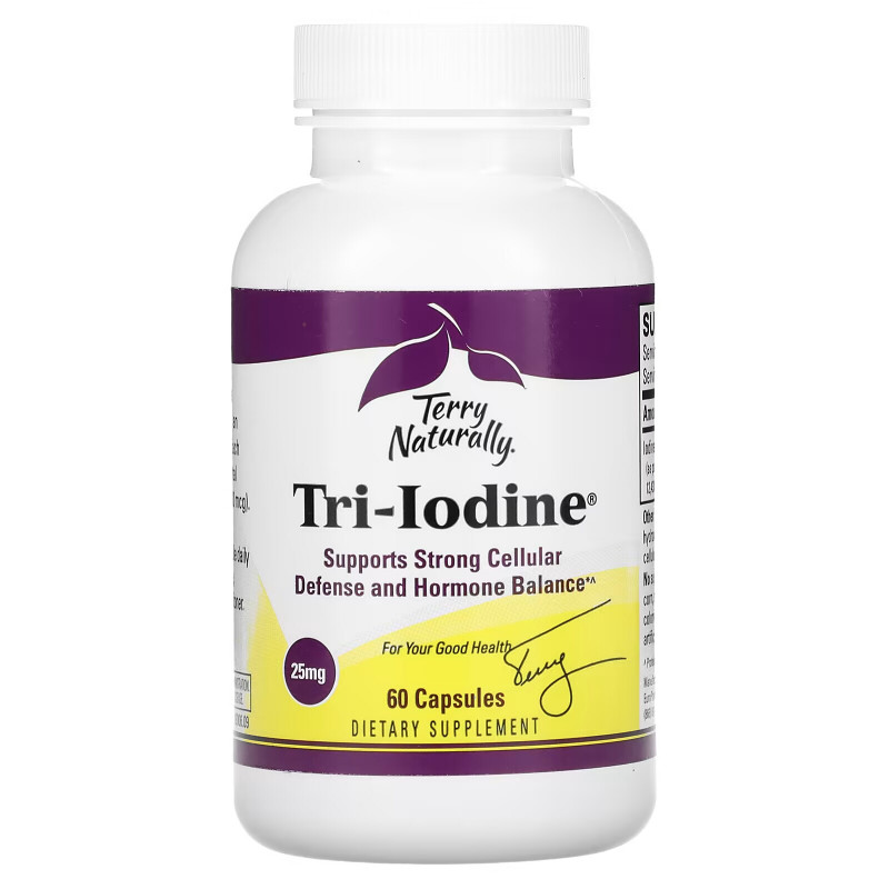 Terry Naturally, Tri-Iodine, 25 мг, 60 капсул