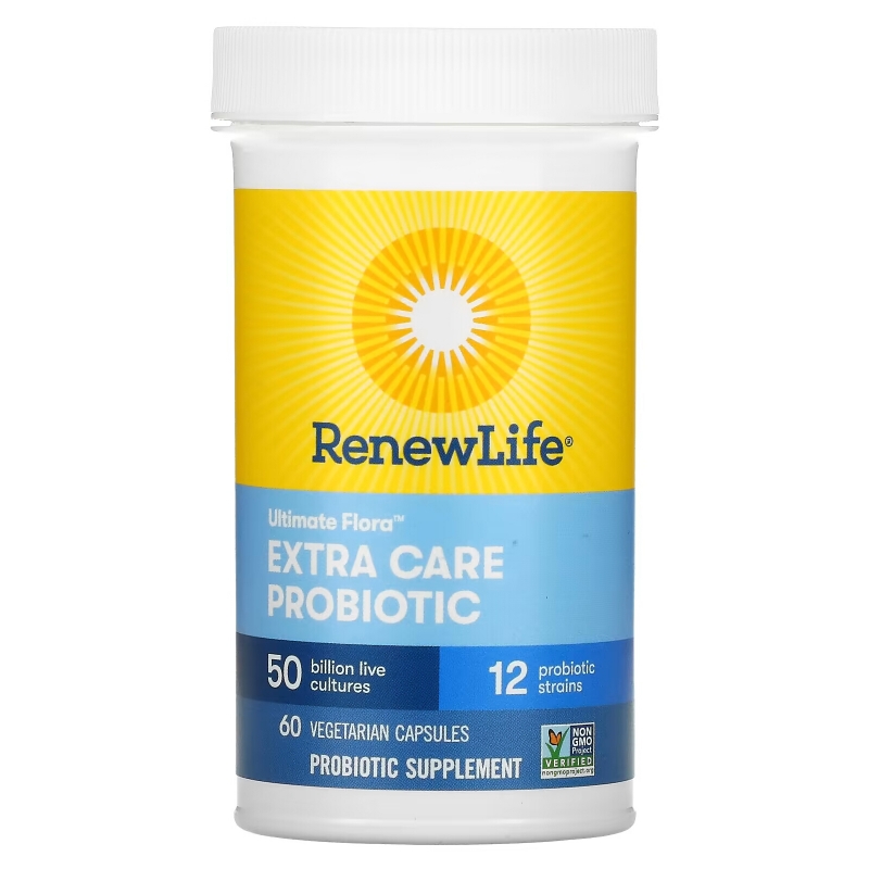 Renew Life, Extra Care, Ultimate Flora Probiotic, 50 Billion Live Cultures, 60 Vegetarian Capsules