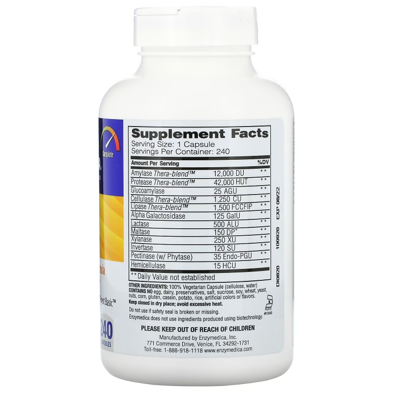 Enzymedica, Digest, 240 капсул