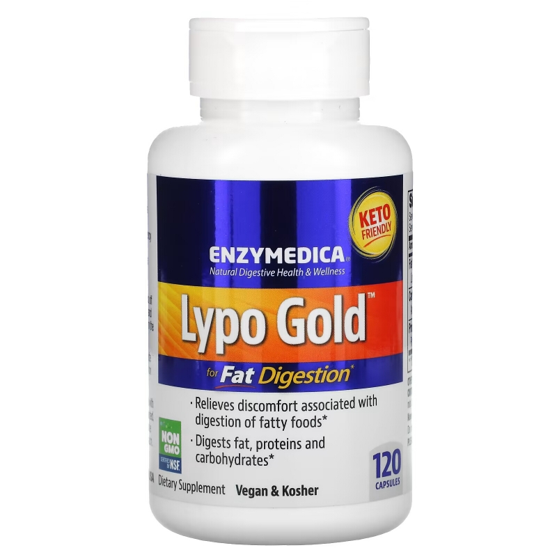 Enzymedica Lypo Gold оптимизация усвоения жиров 120 капсул