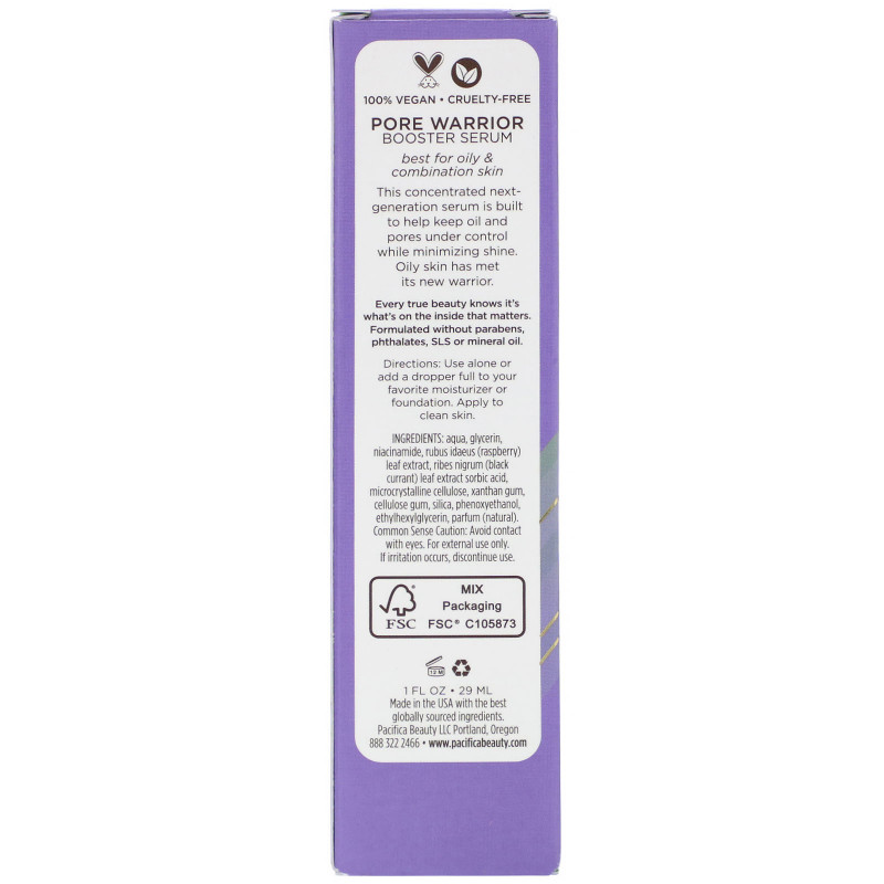 Pacifica, Pore Warrior Booster Serum, 1 fl oz (29 ml)