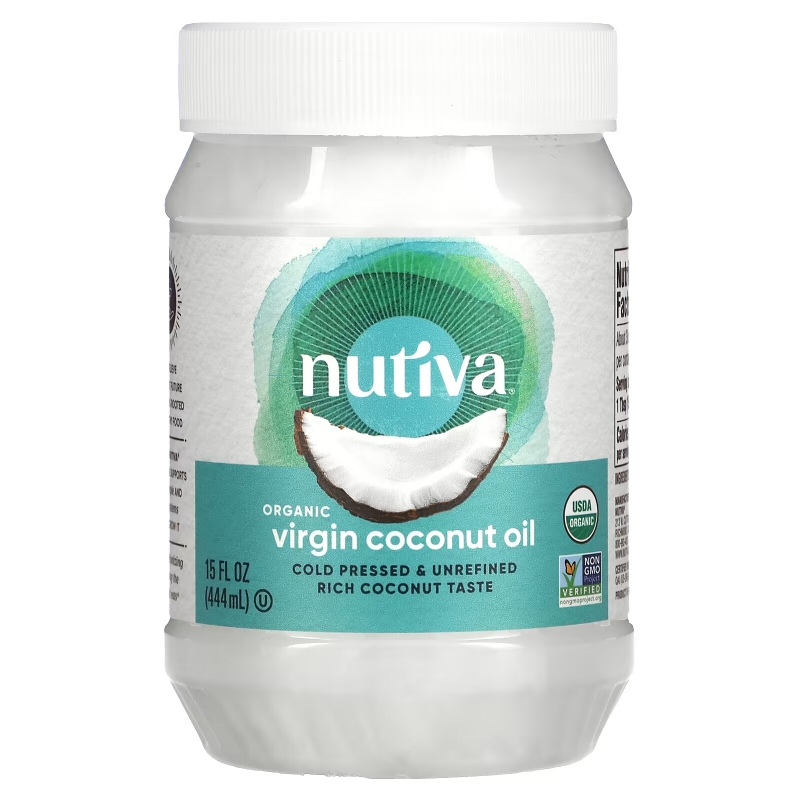 Nutiva, Organic Virgin Coconut Oil, 15 fl oz (444 ml)