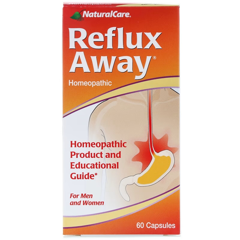 NaturalCare, Reflux-Away, для мужчин и женщин, 60 капсул