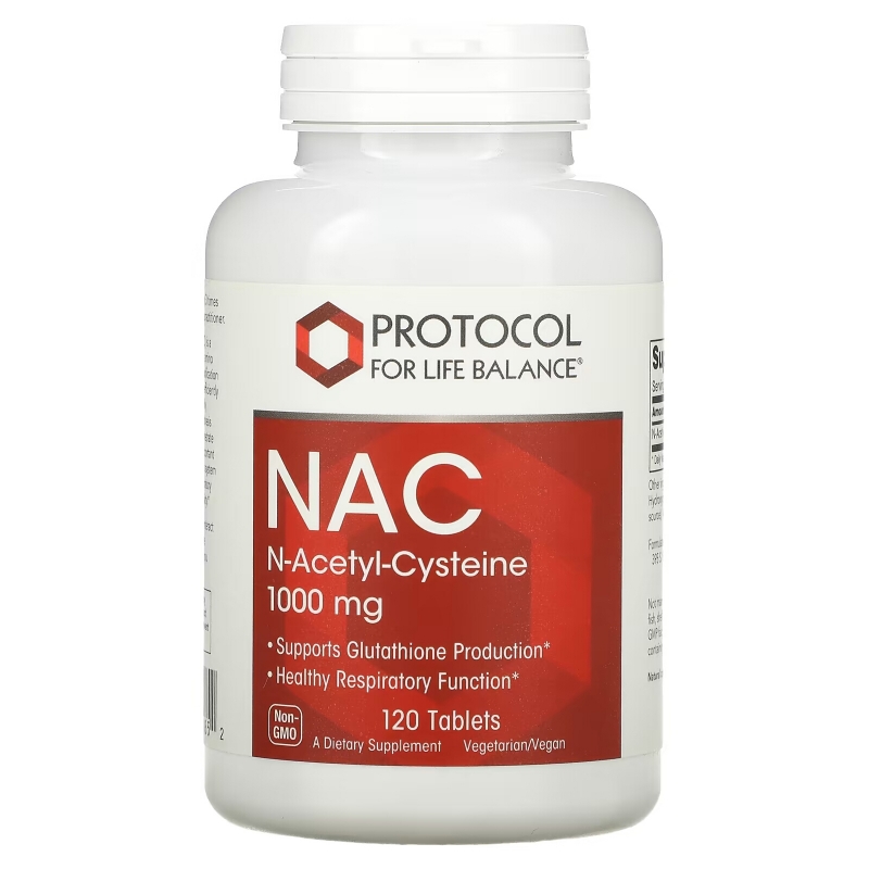 Protocol for Life Balance, NAC, 1,000 mg, 120 Tablets