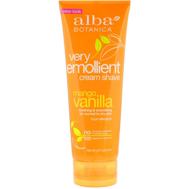 Alba Botanica Натуральный смягчающий крем для бритья Манго и ваниль 8 унций (227 г)