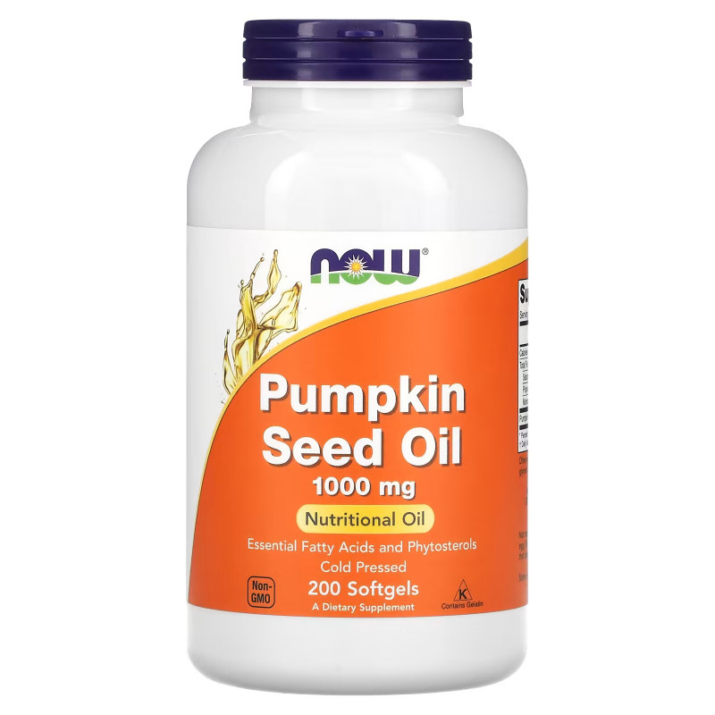 Now Foods, Pumpkin Seed Oil, 1,000 mg, 200 Softgels