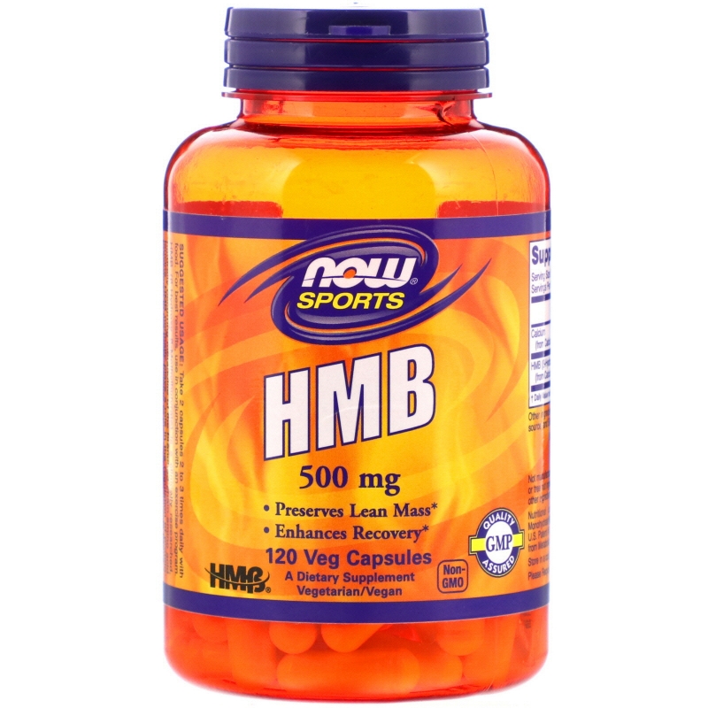Now Foods, Сейчас спорт, HMB, 500 мг, 120 Вегетарианских Капсул