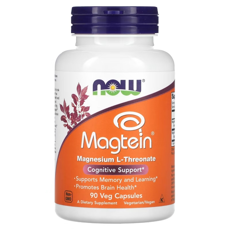 Now Foods Magtein когнитивная поддержка 90 растительных капсул