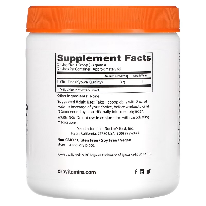 Doctor's Best, L-Citrulline Powder, 7 oz (200 g)