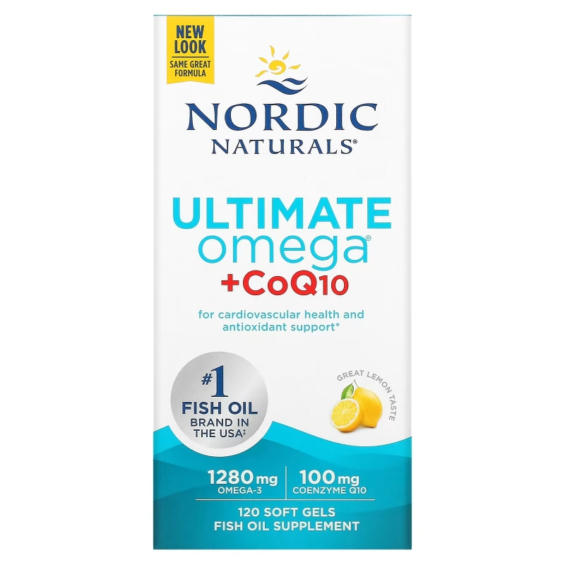 Nordic Naturals, Конечный Омега + Коэнзим Q10, 1000 мг, 120 Гелиевых Капсул