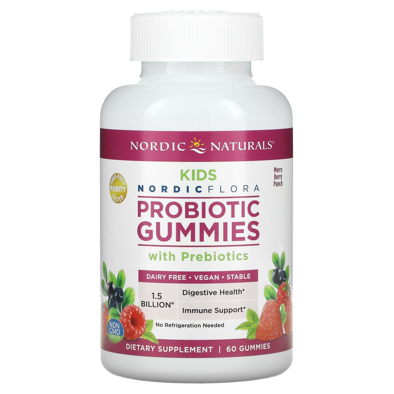 Nordic Naturals, Probiotic Gummies, Kids, Merry Berry Punch, 60 Gummies