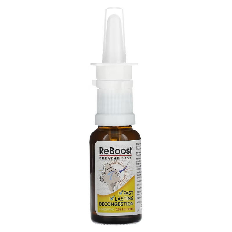 MediNatura, T-Relief, ReBoost, Breathe Easy, Decongestion Spray, 0.68 fl oz (20 ml)