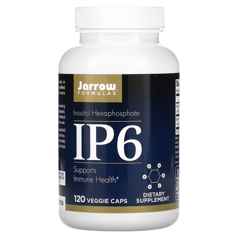 Jarrow Formulas, IP6, инозитол гексафосфат, 500 мг, 120 капсул в растительной оболочке