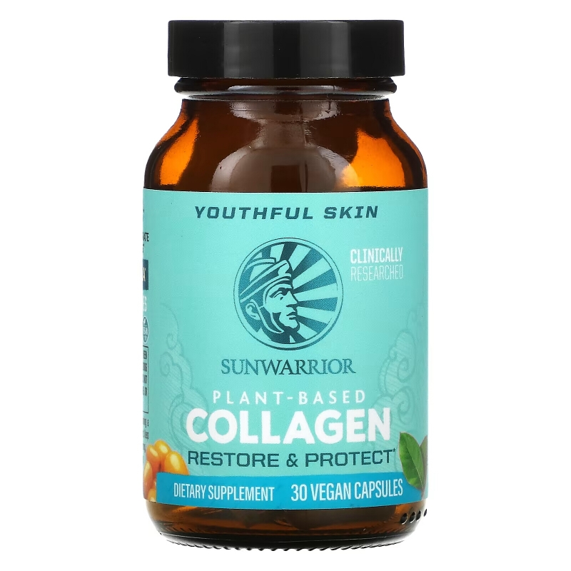 Sunwarrior, Plant-Based Collagen, Restore & Protect, 30 Vegan Capsules