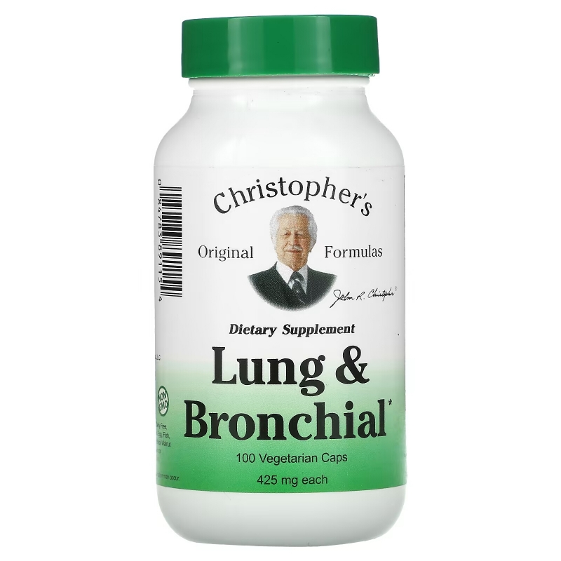 Christopher's Original Formulas, Lung and Bronchial, 425 mg, 100 Vegetarian Caps