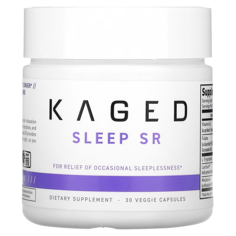 Kaged, Sleep SR, 30 Veggie Capsules