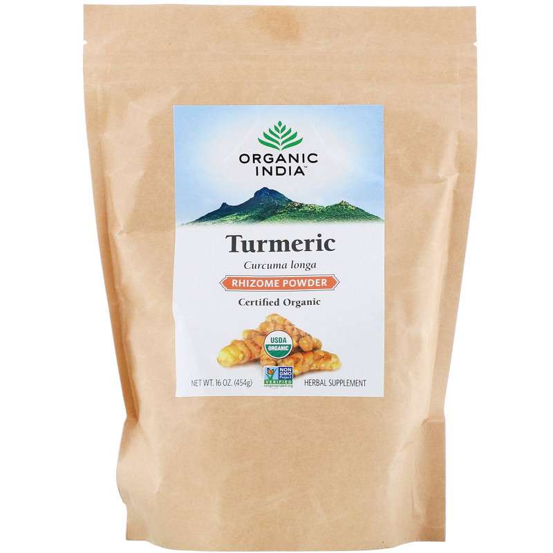 Organic India, Turmeric Rhizome Powder,16 oz (454 g)