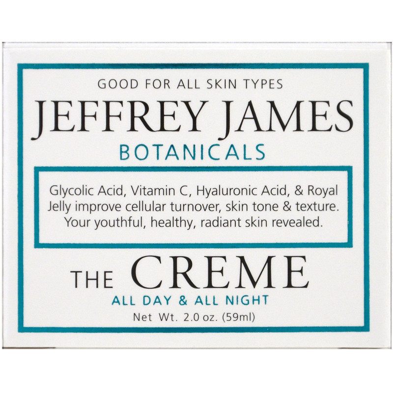 Jeffrey James Botanicals, The Creme, весь день и вся ночь, 2.0 унции (59 мл)