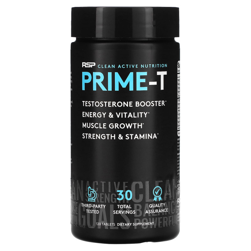 RSP Nutrition, Prime-T, Усилитель тестостерона, 120 таблеток