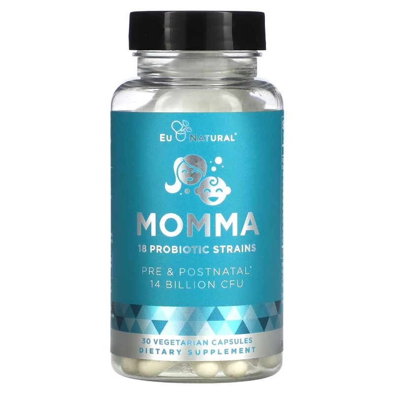 Eu Natural, Momma, 18 Probiotic Strains, 14 Billion CFU, 30 Vegetarian Capsules