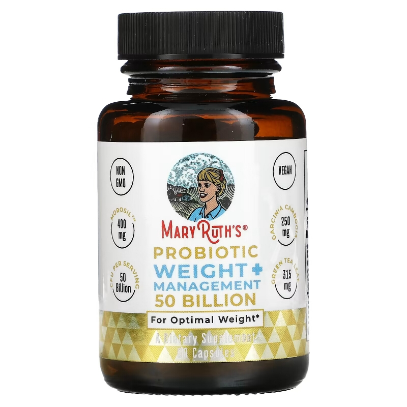 MaryRuth Organics, Probiotic Weight+ Management, 50 Billion, 60 Capsules