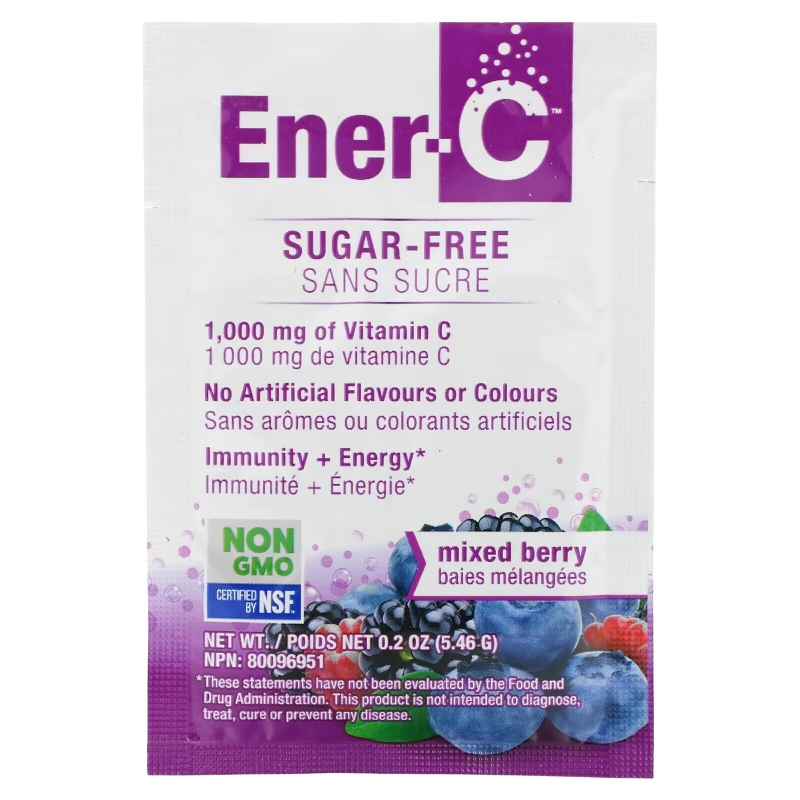 Ener-C, Vitamin C, Multivitamin Drink Mix, Sugar Free, Mixed Berry, 1,000 mg, 30 Packets, 0.2 oz (5.46 g) Each