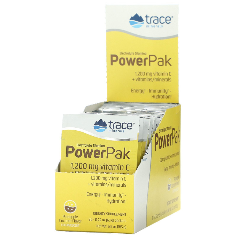 Trace Minerals Research Electrolyte Stamina Power Pak Piña Colada 32 пакетика 0.23 унции (6.5 г) каждый