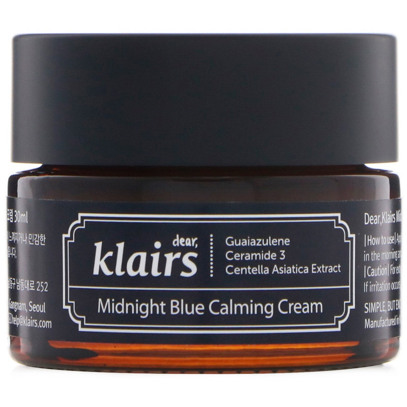 Dear, Klairs, Успокаивающий крем Midnight Blue, 1 унц. (30 мл)