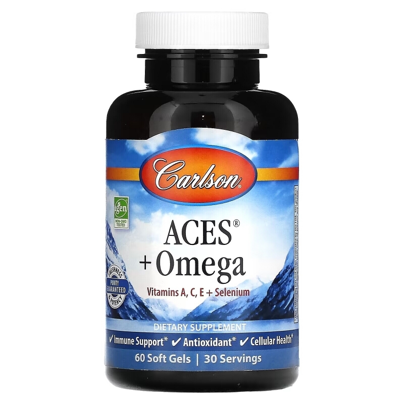 Carlson, ACES + Omega, 60 Softgels