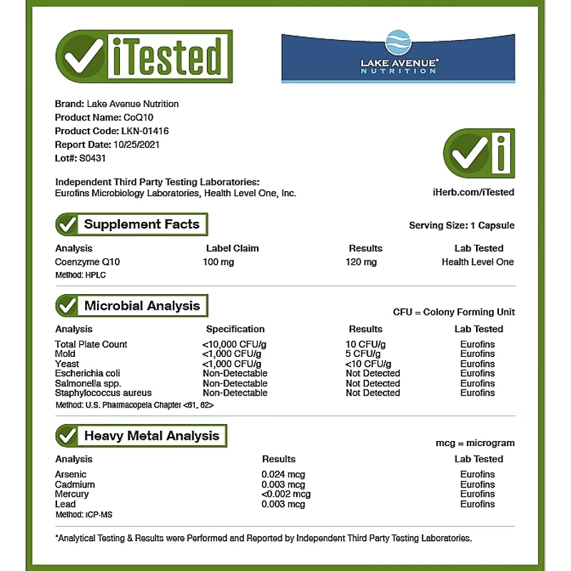 Lake Ave. Nutrition, CoQ10, 100 mg, 360 Veggie Capsules
