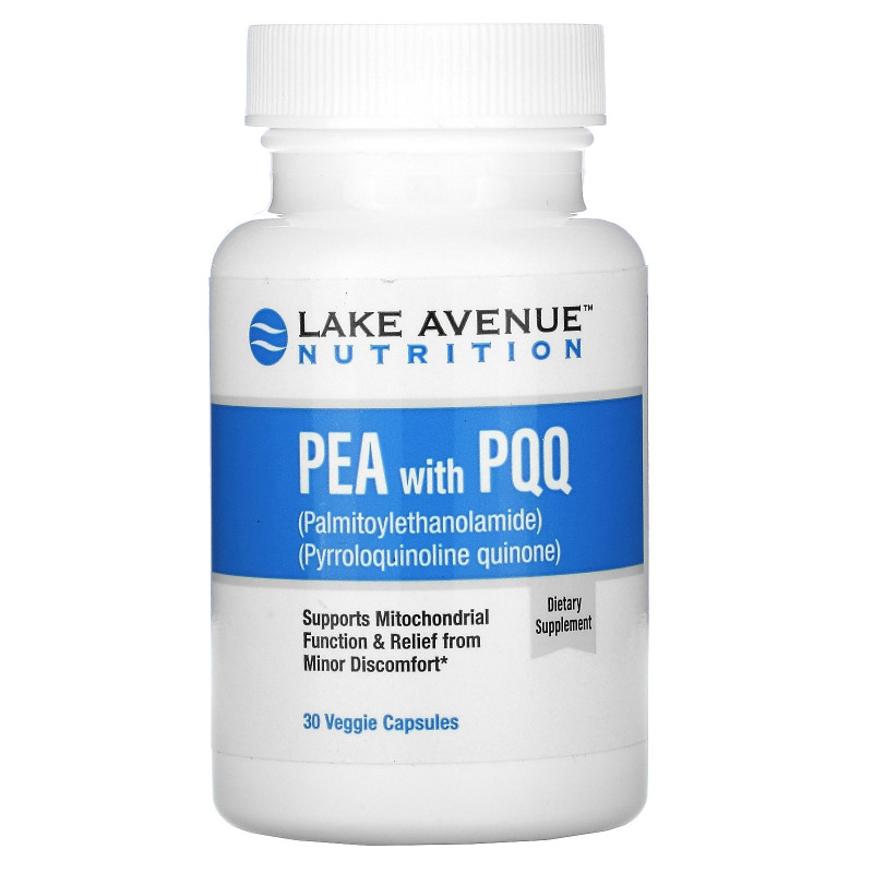 Lake Avenue Nutrition, PEA (Palmitoylethanolamide) with PQQ, 30 Veggie Capsules